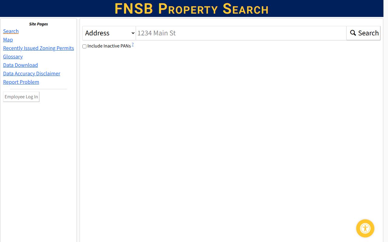 Badger property tax records search through FNSB property search portal