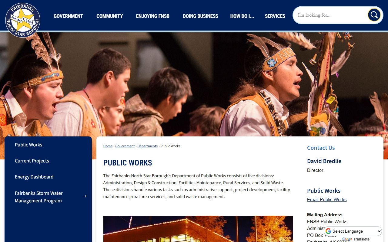 FNSB Public Works page for Badger area services affecting property tax records