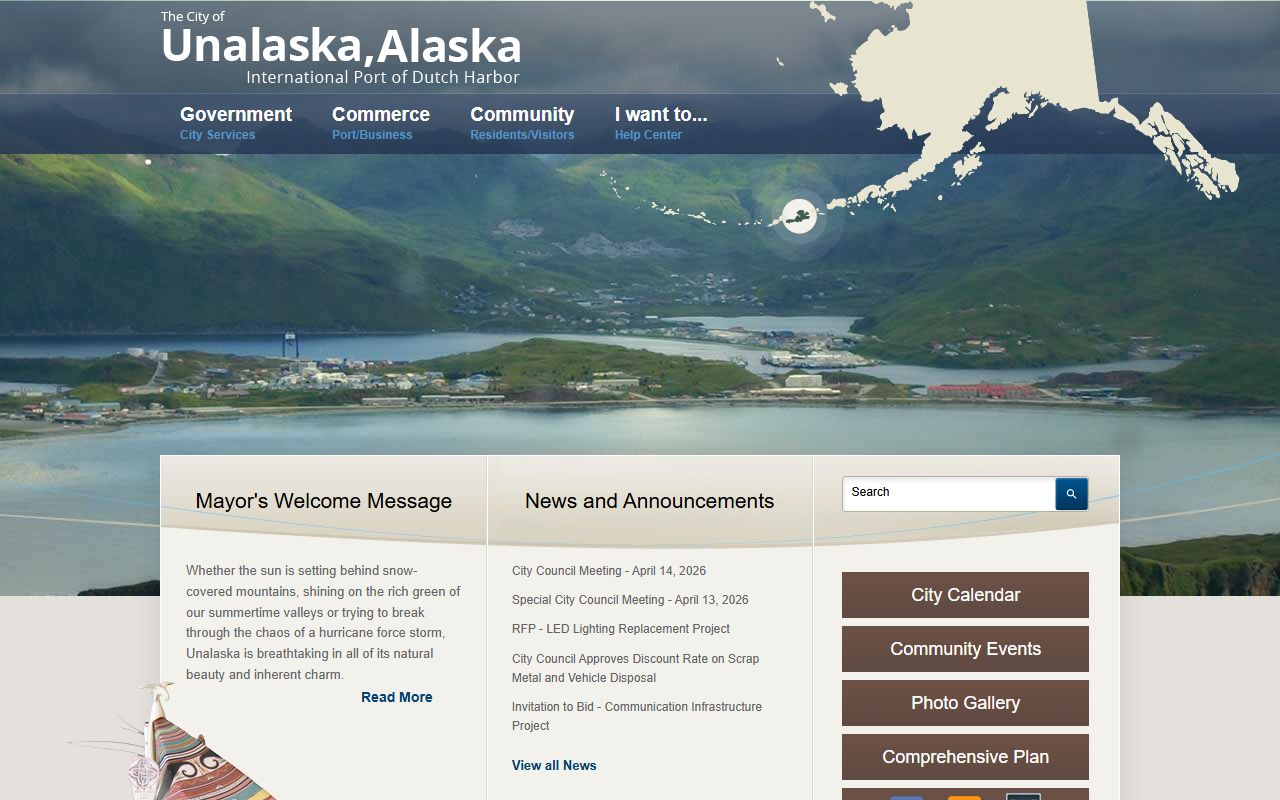 Unalaska Alaska property tax records city website