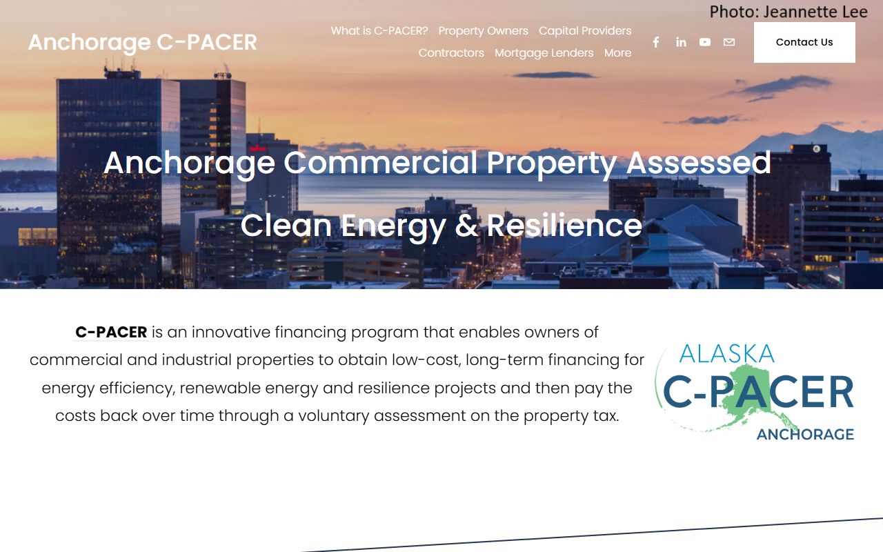 Anchorage C-PACER program for commercial property assessed clean energy improvement tax records