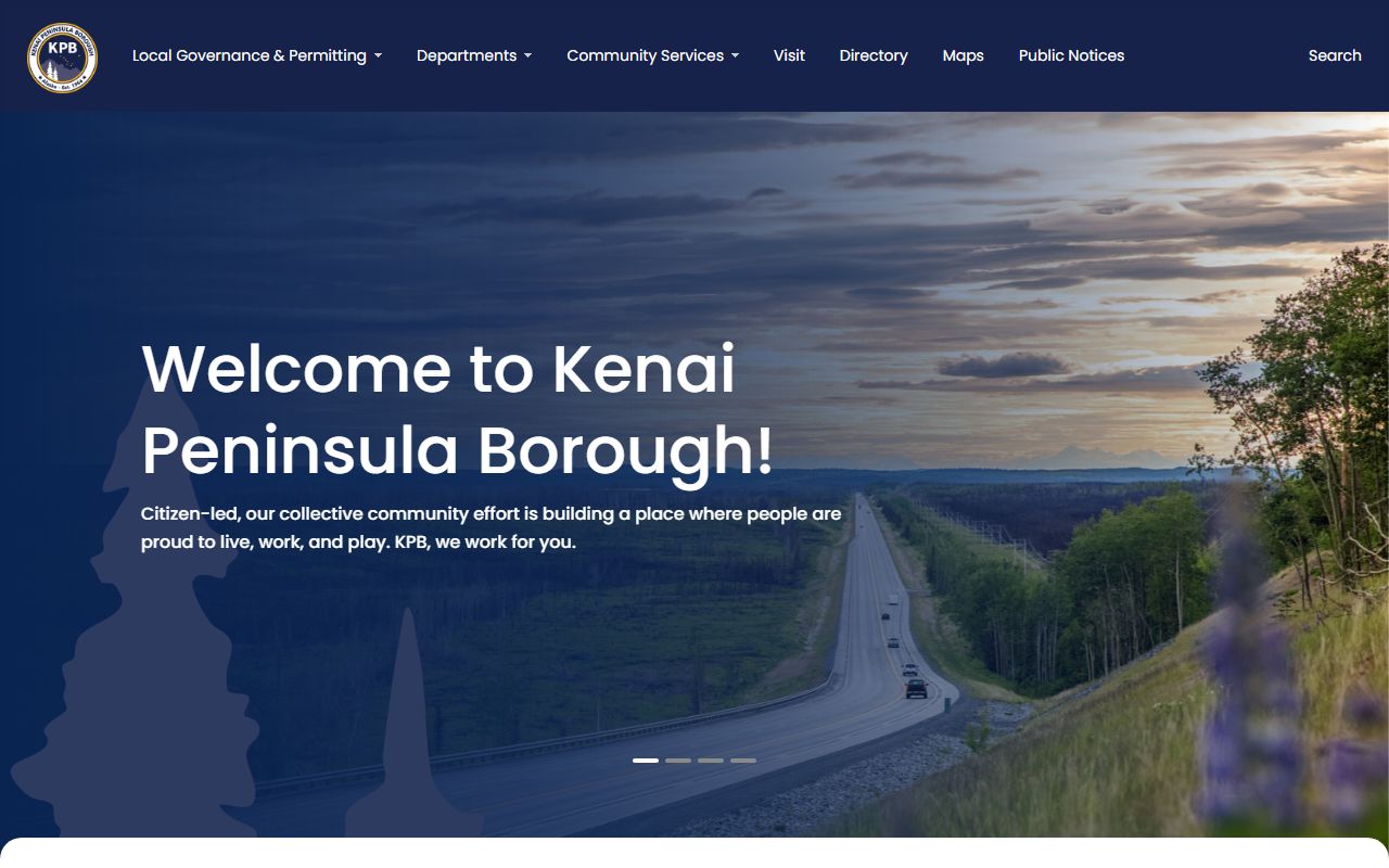Kenai Peninsula Borough home page for property tax records and online payment