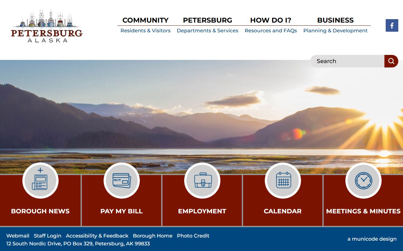Petersburg Borough home page for property tax records and assessment information